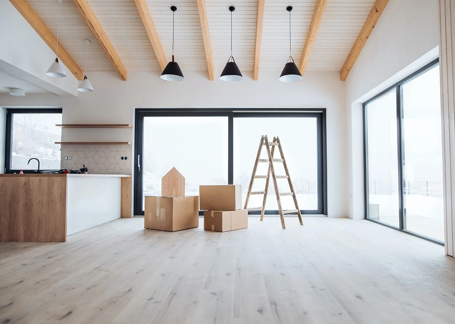 Leere Wohnung bei einem Umzug nach Rostock